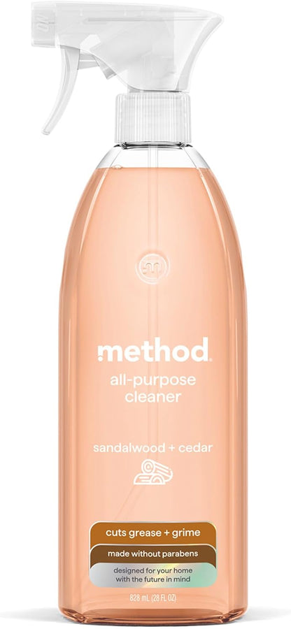Method All-Purpose Cleaner Spray, French Lavender, Perfect for Most Counters, Tiles and More, 28 Fl Oz, (Pack of 4)
