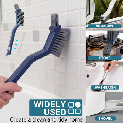 Cleaning Brush Set, Multifunctional Hard Bristle Grout Crevice Scrub Brush Tools for Household Bathroom Kitchen Tile Lines Floor Tub Sink Window Corners