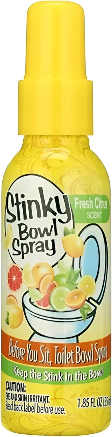 Set of 4 Stinky Bowl Spray 1.85oz - Before You Go Toilet Bathroom Deodorizer - Features Fresh Citrus Scent and Lavender Scent!