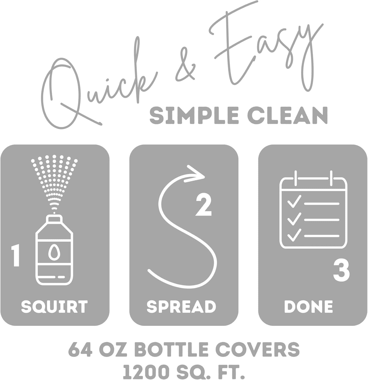 Quick Shine Hardwood Floor Cleaner 64oz | Use in Spray & Vac Mops | Removes Dirt & Scuff Marks | Ready-to-Use, Streak Free, No Rinse | Safer Choice Cleaner |Perfect for Gentle and Effective Cleaning