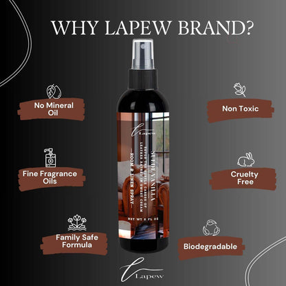 Lapew Room & Linen Spray | Fragrance Mist for Home, Car & Office | Fabric & Air Freshener | Neutralizing Mist | Made in USA | Cozy Cinnamon & Apple - Colors B