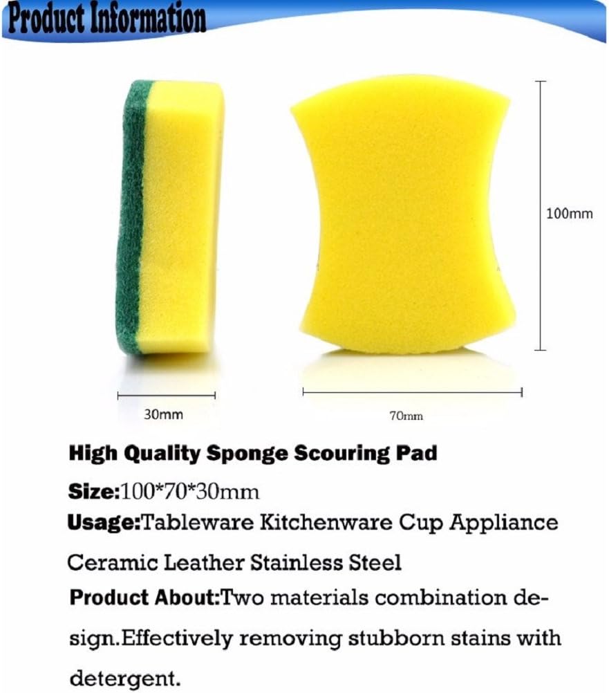 Kitchen Cleaning Sponge,Eco Non-scratch for Dish,Scrub Sponge(Pack of 24)