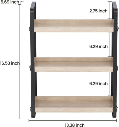 HNRLOY Bathroom Counter Organizer,Bathroom Countertop Organizer,Counter Shelf,Countertop Storage,Organization and Storage,Makeup Shelf,Sink Caddy(Brown 3 Tier)