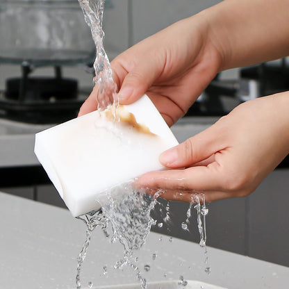 Magic Sponges Eraser,10 Pack Melamine Sponge in Bulk,2X Density,Long Lasting,Cleaning Sponge for Kitchen, Bathroom,Bathtub, Sink,Furniture, Wall Cleaner (White,3.93x2.36x0.79in)