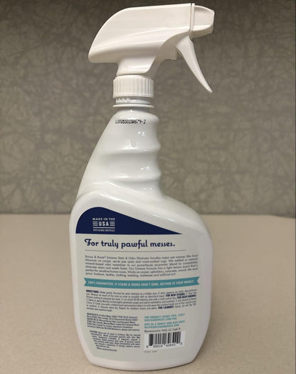 Rocco & Roxie Supply Co. Stain & Strong Odor Eliminator, Enzyme Cleaner, Pet Odor Eliminator for Home - Carpet Stain Remover for Cats & Dog Pee - Urine Destroyer - Carpet Cleaner Spray Clear, 32 Fl Oz