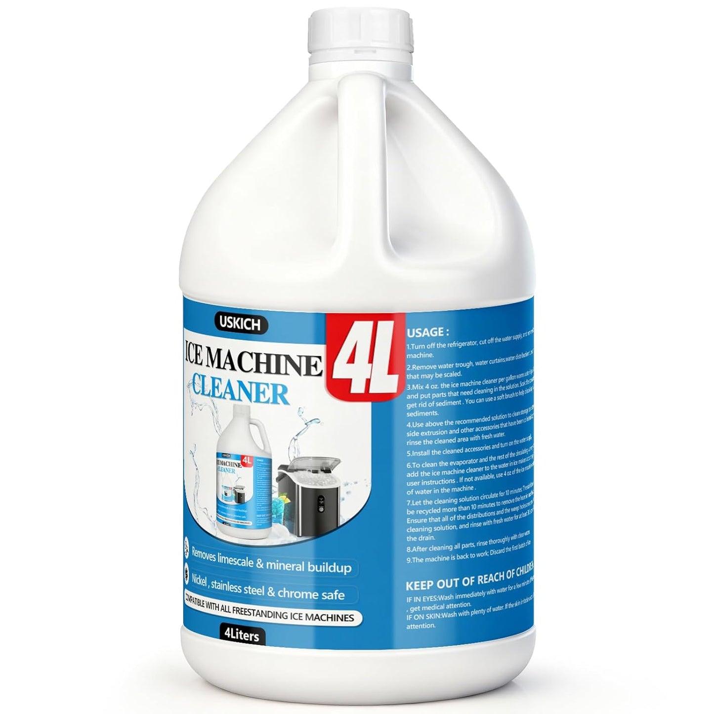Ice Machine Cleaner Descaler Tablets-36Pack Ice Maker Cleaner Compatible with Frigidaire, Opal, GE Profile, Kitchenaid, Nickel Safe Scale Remover for Countertop, Nugget Ice Makers