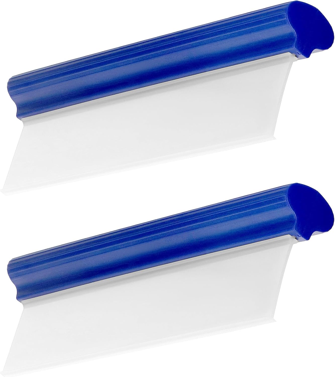 QWORK Car Squeegee, 2 Pack 12 inch Flexible Car Water Scraper Tool Silicone Window Squeegee for Car Or Home Use, Washing & Wiping Glass, Mirror & Shower Doors, Blue
