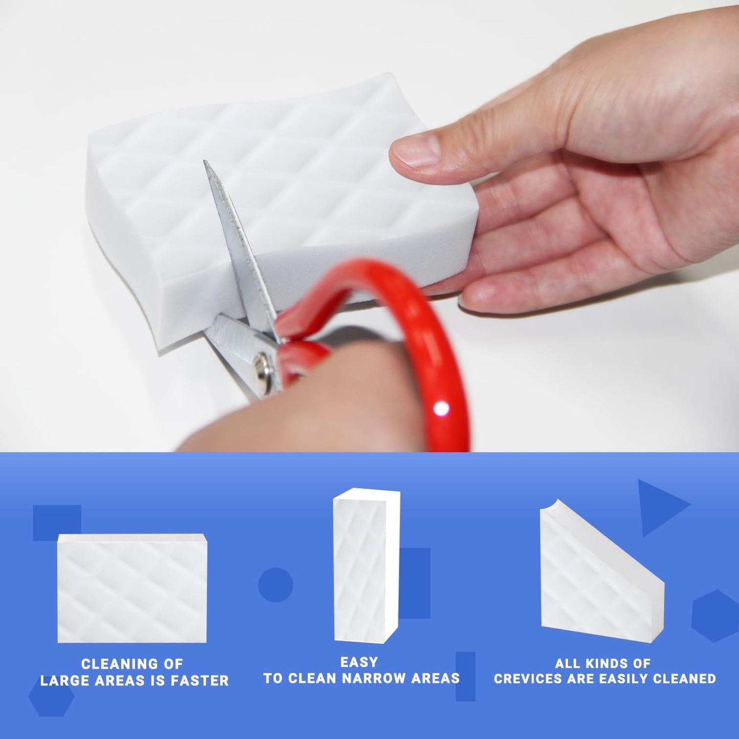 2X Density Magic Sponges Cleaning Eraser,30 Pack Melamine Sponge in Bulk, Multi-Functional Household Cleaning Kitchen Dish Sponge for Bathroom,Shoes,Floor,Bathtub,Sink,Furniture, Wall Cleaner, White