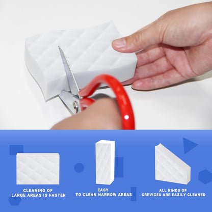 2X Density Magic Sponges Cleaning Eraser,30 Pack Melamine Sponge in Bulk, Multi-Functional Household Cleaning Kitchen Dish Sponge for Bathroom,Shoes,Floor,Bathtub,Sink,Furniture, Wall Cleaner, White