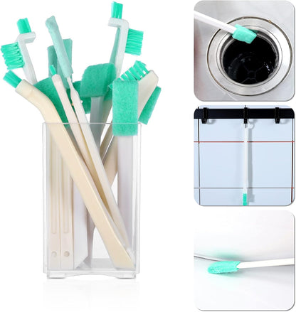 16 Pcs Small Household Cleaning Brushes, Deep Detail Crevice Cleaner Brush Crevice Cleaning Tool 8 in 1 Cleaner Brush for Small Holes Corner Space Keyboard Bottle Tile