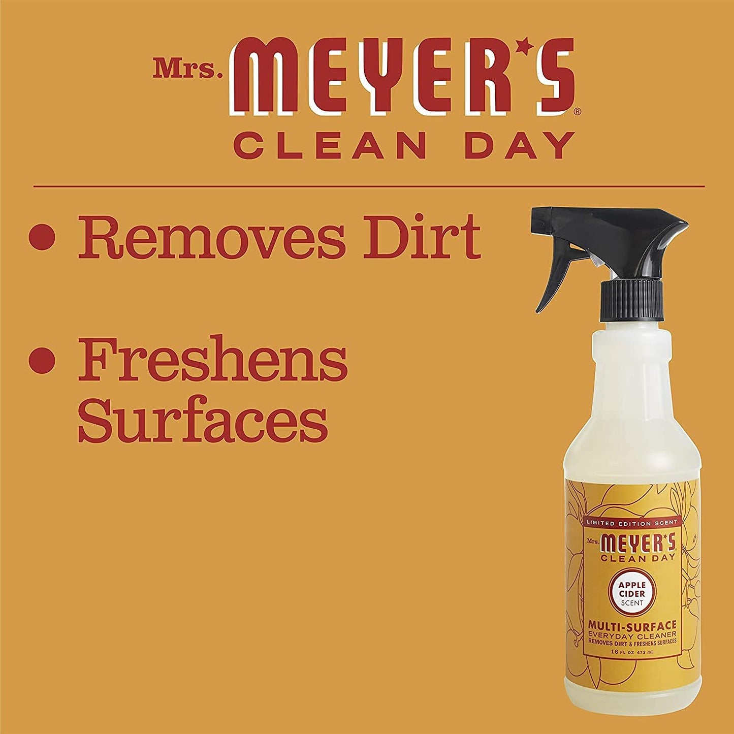 MRS. MEYER'S CLEAN DAY Multi-Surface Everyday Cleaner, Acorn Spice Scent, 16 Fl Oz Bottle