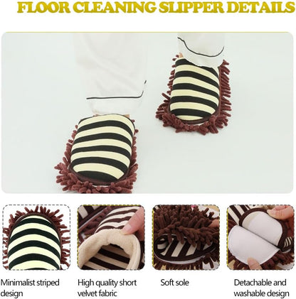 Unisex Microfiber Slippers Floor Cleaning Mop Men and Women House Dusting Slippers Floor Cleaning Tool