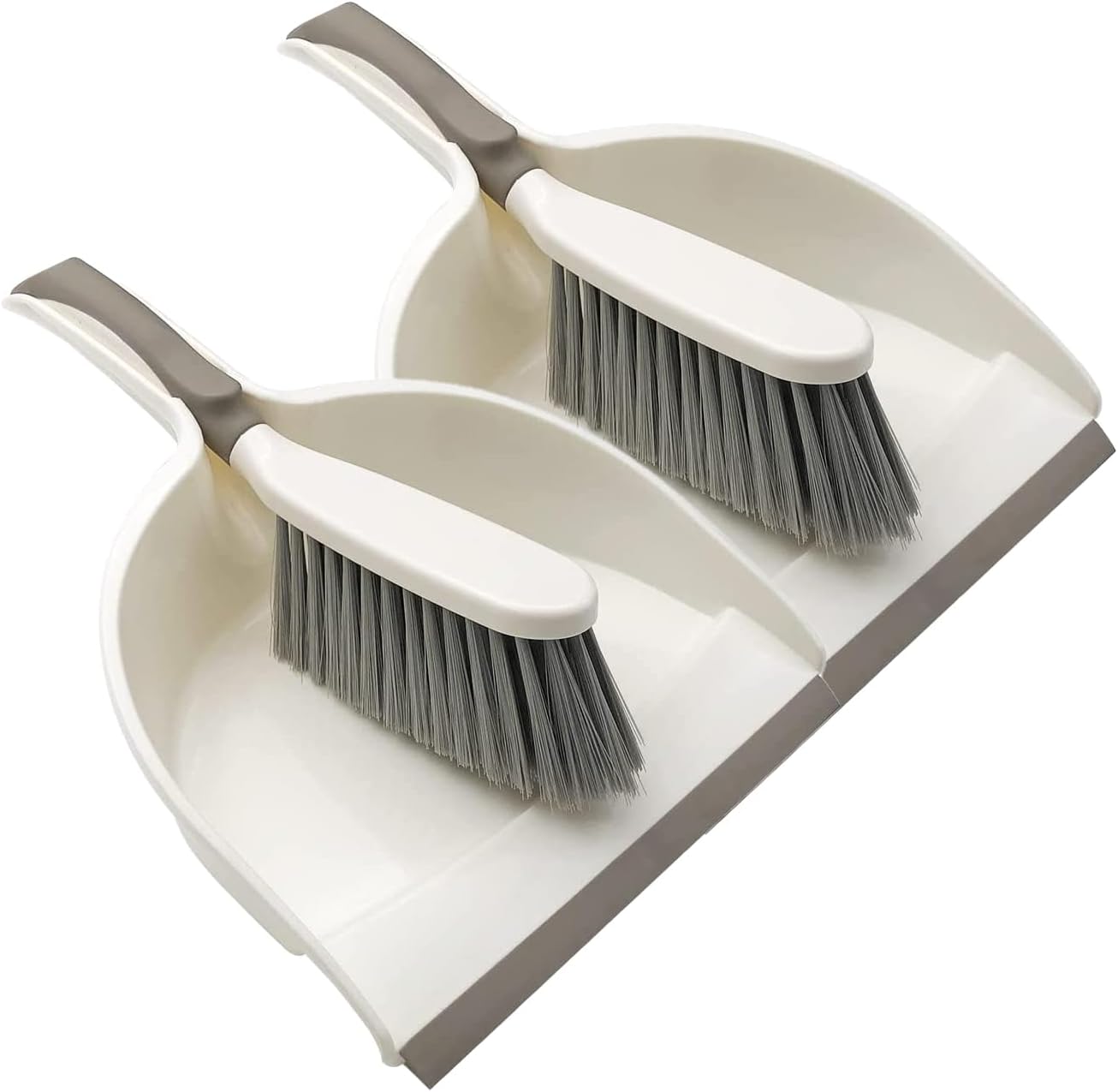 Dust Pan, Dustpan and Brush Set, Small Dust Pan and Brush Set, Hand Broom and Dustpan Set for Home, Handheld Angled Dust Pans and Brooms are Daily Cleaning Tools.Beige Brown