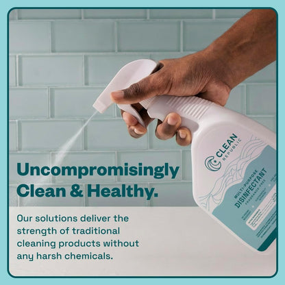 Clean Republic Multi-Purpose Disinfectant, Hypochlorous Acid Cleaning Spray, 32 Fluid Ounce Bottle, 2-Pack