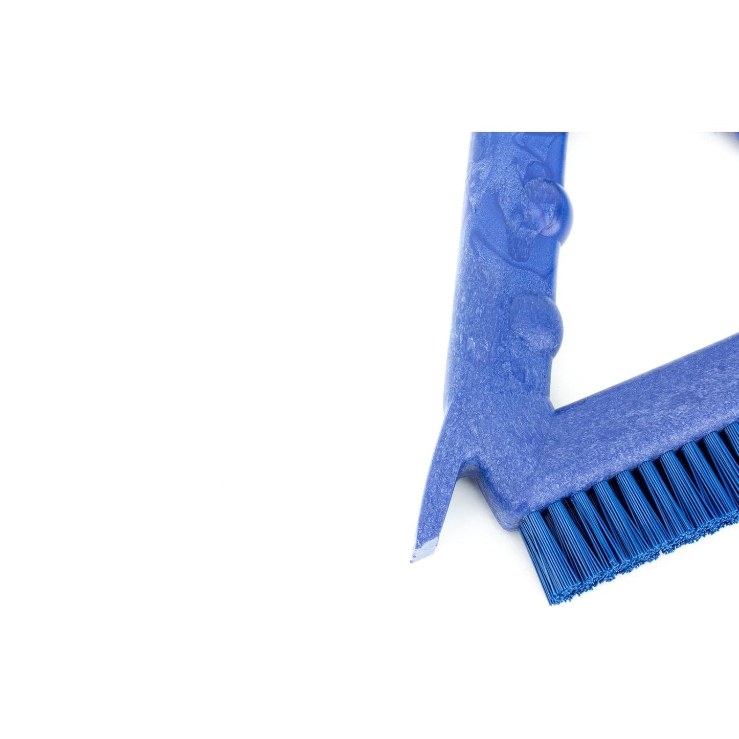 SPARTA Plastic Commercial Grout Brush, Triangle-Shaped Scrub Brush with Scraper and Two Threaded Holes for Attaching Handle (Sold Separately), 9 x 7 x 7 Inches, Gray