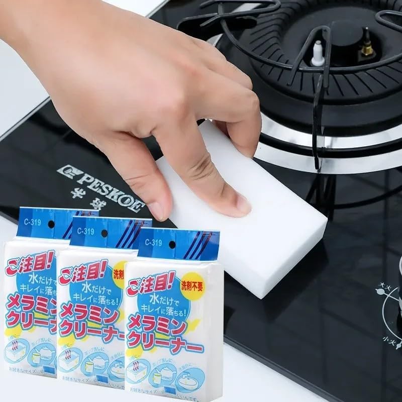 5Pcs Multifunctional Magic Sponge Cleaning Melamine Household Kitchen Dishwashing Pot Brush Cleaning Tool, White (10 * 7 * 3cm)