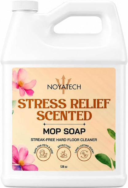 NOYATECH Scented Mop Soap – Stress Relief Aromatherapy Floor Cleaner Concentrate | Non-Toxic, Pet Safe, No Residue | Safe for Hardwood, Tile, Marble, Stone & Grout | All Mop Types | Made in USA