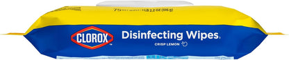 Clorox Disinfecting Wipes Flex Pack, Bleach Free, Fresh Scent, 75 Count (Pack May Vary)