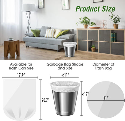 CHARMOUNT 4 Gallon Trash Bag - Unscented 4 Gallon Garbage Bags for Bathroom, Kitchen, Bedroom, 105 Count (15 Liter) …