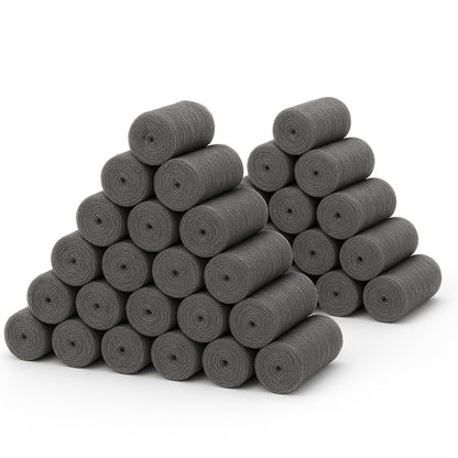 Steel Wool #0000 Grade Pads, 36 Pack – Flexible Cut to Size Wire Wool for Glass Shower Door Hard Water Removal, Chrome & Stainless Steel Polishing, Weep Hole Gap Filler, Mice Control & Rodent Barrier