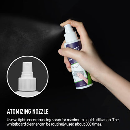 loukin Non-Toxic Whiteboard Cleaner, 8.5 fl oz Dry Erase Board Cleaner, Whiteboard Cleaning Spray with Cloth, Removes Stubborn Marks from Whiteboards