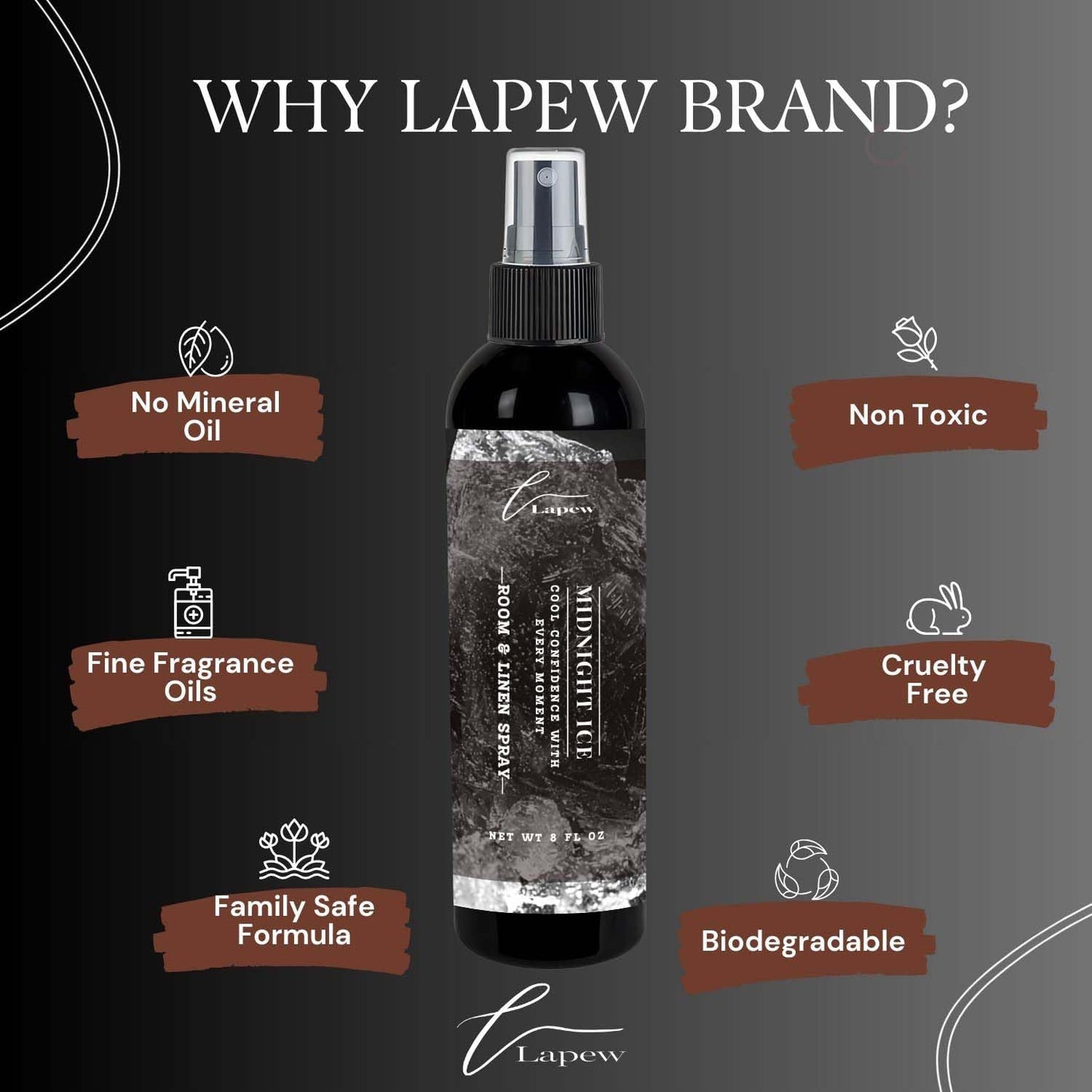 Lapew Room & Linen Spray | Fragrance Mist for Home, Car & Office | Fabric & Air Freshener | Neutralizing Mist | Made in USA | Cozy Cinnamon & Apple - Colors B