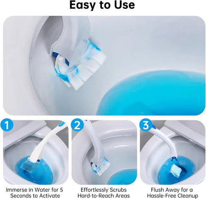 24 Pack Flushable Refills Compatible with Scrubbing Bubbles Toilet Bowl Brush, Disposable Cleaner Refills Pads for Scrubbing Bubbles Toilet Wand, Toilet Brush Refill Accessories (Only Pads)