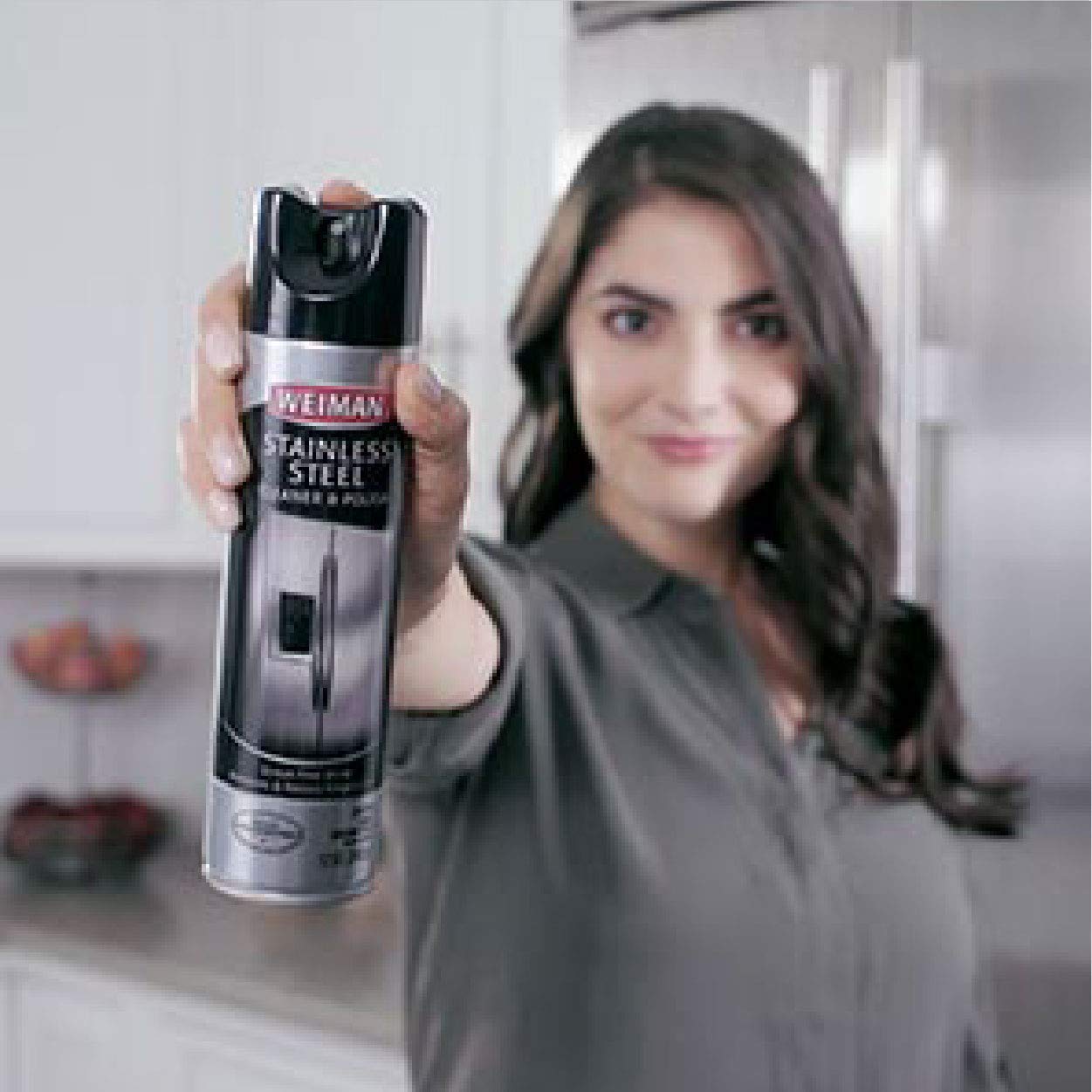 Weiman Stainless Steel Cleaner & Polish Aerosol, 17 fl oz