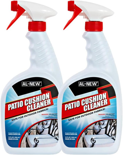 AL-NEW Patio Cushion Cleaner | Safe For Use On Outdoor Fabrics Such As Patio Cushions, Awnings, Furniture Covers, and more (32 Ounce)