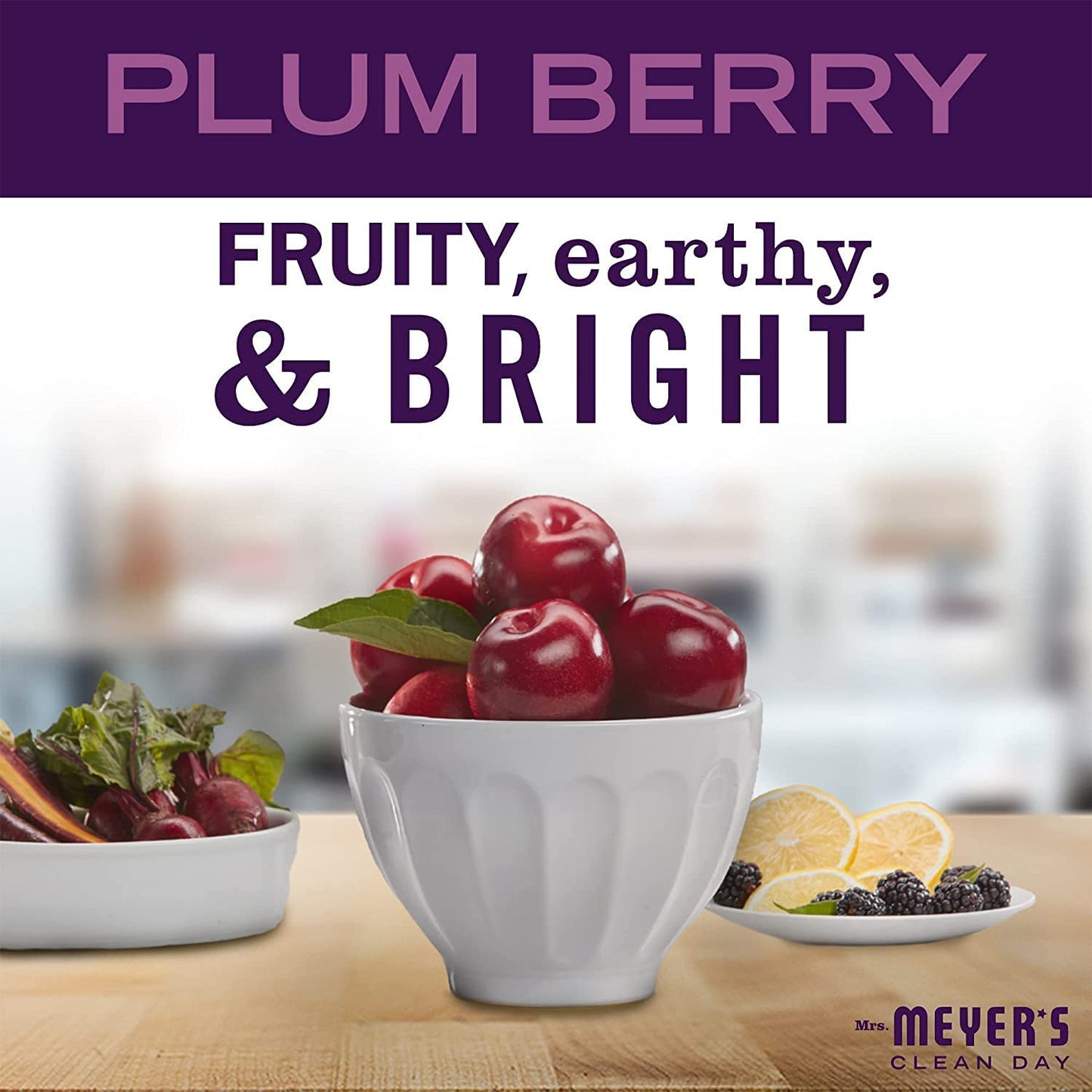 Mrs. MEYER'S Liquid Hand Soap Variety, 1 Plum Berry Refill, 1 Plum Berry Hand Soap (Vareity Pack)