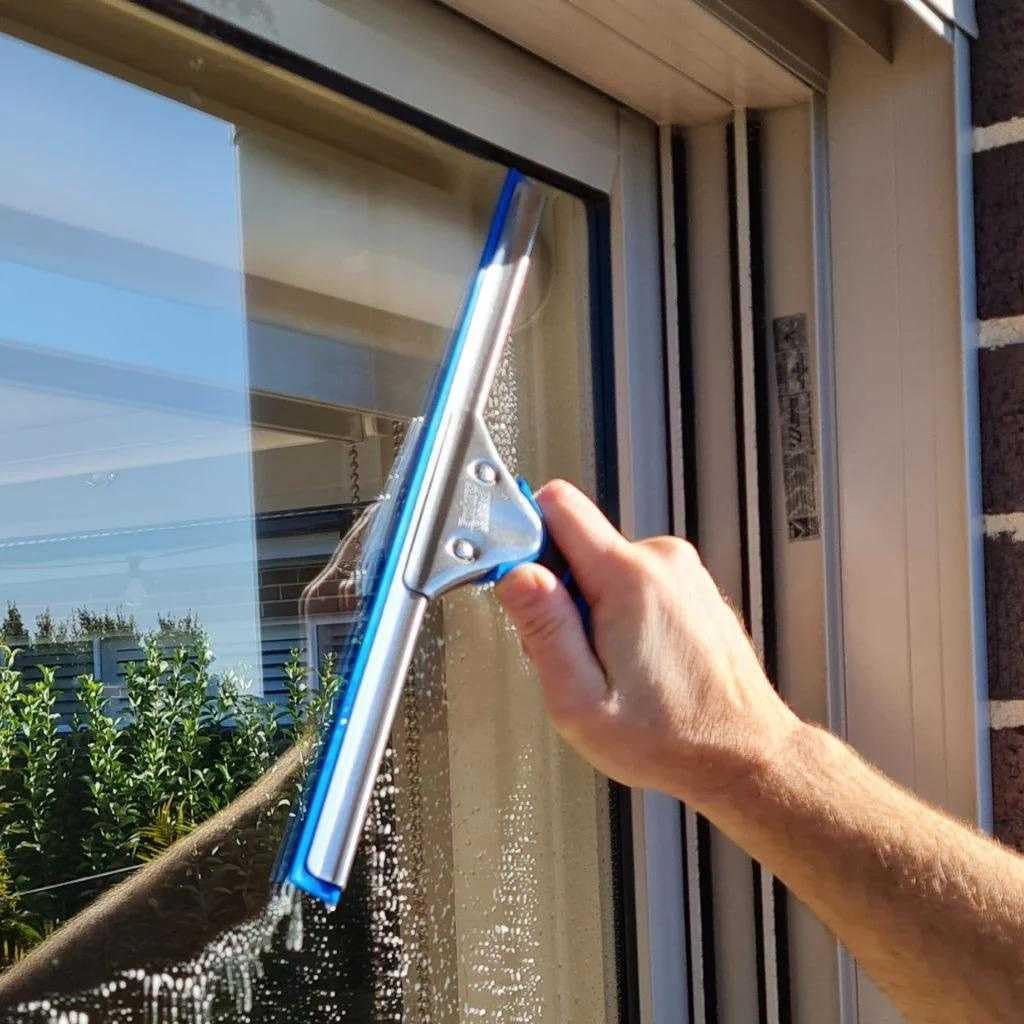 Professional Squeegee - Premium Quality Silicone Rubber Blades with Ergonomic Handle for Streak-Free Cleaning - Perfect for Windows, Shower Doors, and Railings