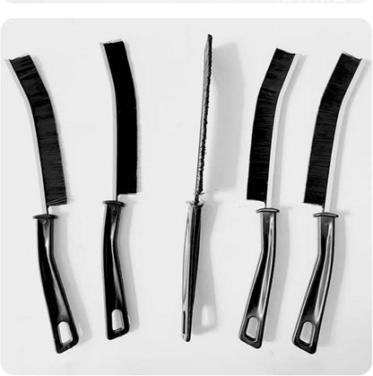 10PCS Crevice Cleaning Brush, Dead Corner Groove Tiles Gap Brush, Hard Bristle Thin Gap Brush Multifunctional Corners Cleaning Tool for Bathroom, Kitchen, Window, Sink, Toilet (5 Black + 5 White)