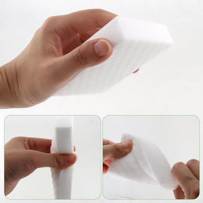Sponge Eraser 50 Pack 2X Density and Long Lasting Melamine Sponges for Kitchen Bathroom Multi Surface Power Scrubber Foam Cleaning Pads - Bathtub, Floor, Baseboard, Bathroom, Wall Cleaner