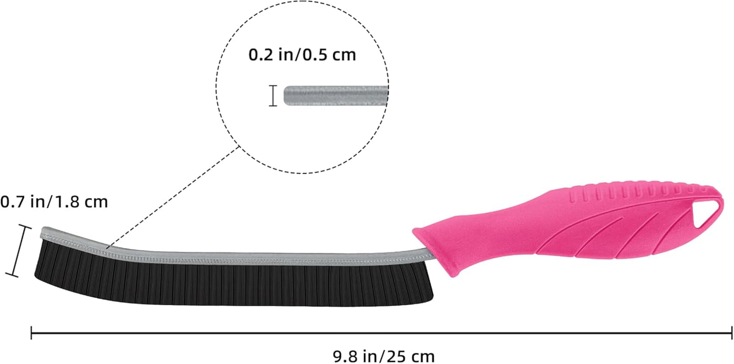 FOOGWEE Hard Bristle Crevice Cleaning Brush - Cleaning Tools for Household Use, Multifunctional Gap Cleaning Supplies for Kitchen, Bathroom, Toilet, Window, Vehicle, Faucets, Grout, Home (Black)