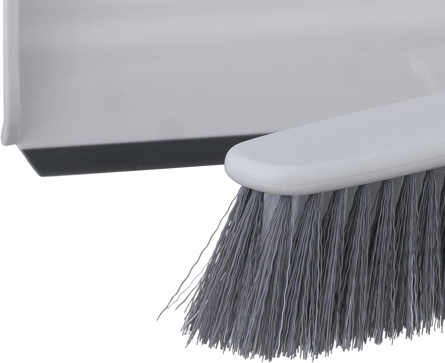 Superio Brush and Dustpan Set, Rubber Edge for Easy Dirt Pickup, Durable Plastic Broom Set with Ergonomic Grip Handle, for Table, Countertop, Desk (1)