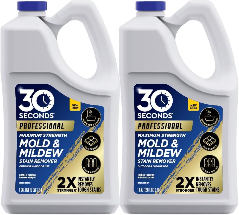 30 SECONDS Pro Mold and Mildew Stain Remover | Scrub Free | Brighter Results Instantly | Ready To Use | 32 Fl. Oz.