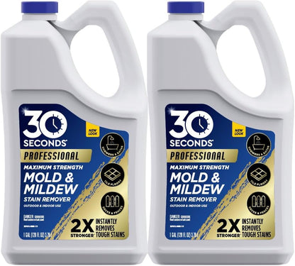 30 SECONDS Pro Mold and Mildew Stain Remover | Scrub Free | Brighter Results Instantly | Ready To Use | 32 Fl. Oz.