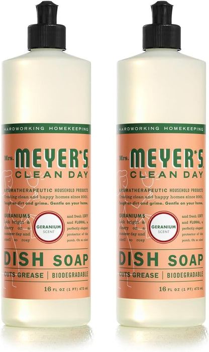 MRS. MEYER'S CLEAN DAY Liquid Dish Soap, Lemon Verbena, 16 fl. Oz