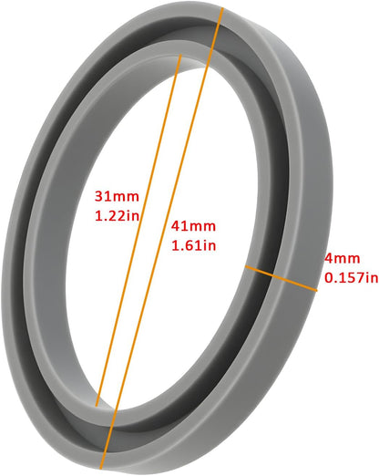 OTOTEC 2Pcs Dishwasher Rinse Aid Rubber Gasket 41x31x4 mm 00166625 Compatible with Bosch Compatible with Siemens