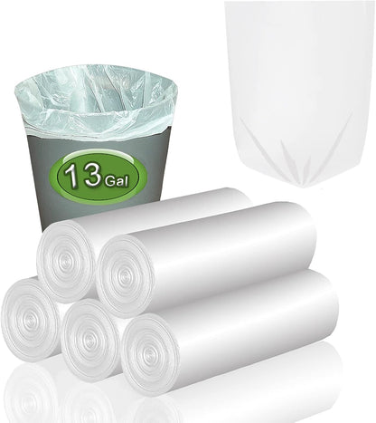 Small Trash Bags, Inwaysin Small Garbage Bags 4-6 Gallon Biodegradable Can Liners Thicken, Size Expanded, White 200 Counts