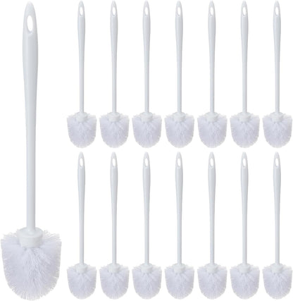 Tioncy 15 Pcs 14.2 Inch Toilet Brush Commercial Heavy Duty Toilet Bowl Cleaning Scrub Long Scrubber for Bathroom Cleaning Supplies