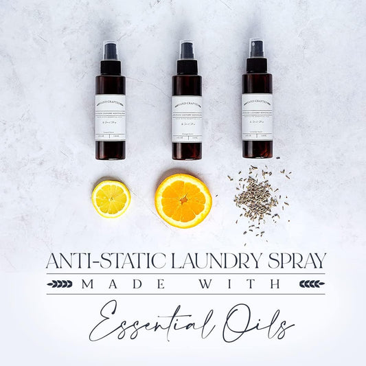 Anti-Static Laundry Scenting Spray with Essential Oils (Lavender, Lemon, Orange) (Lavender)