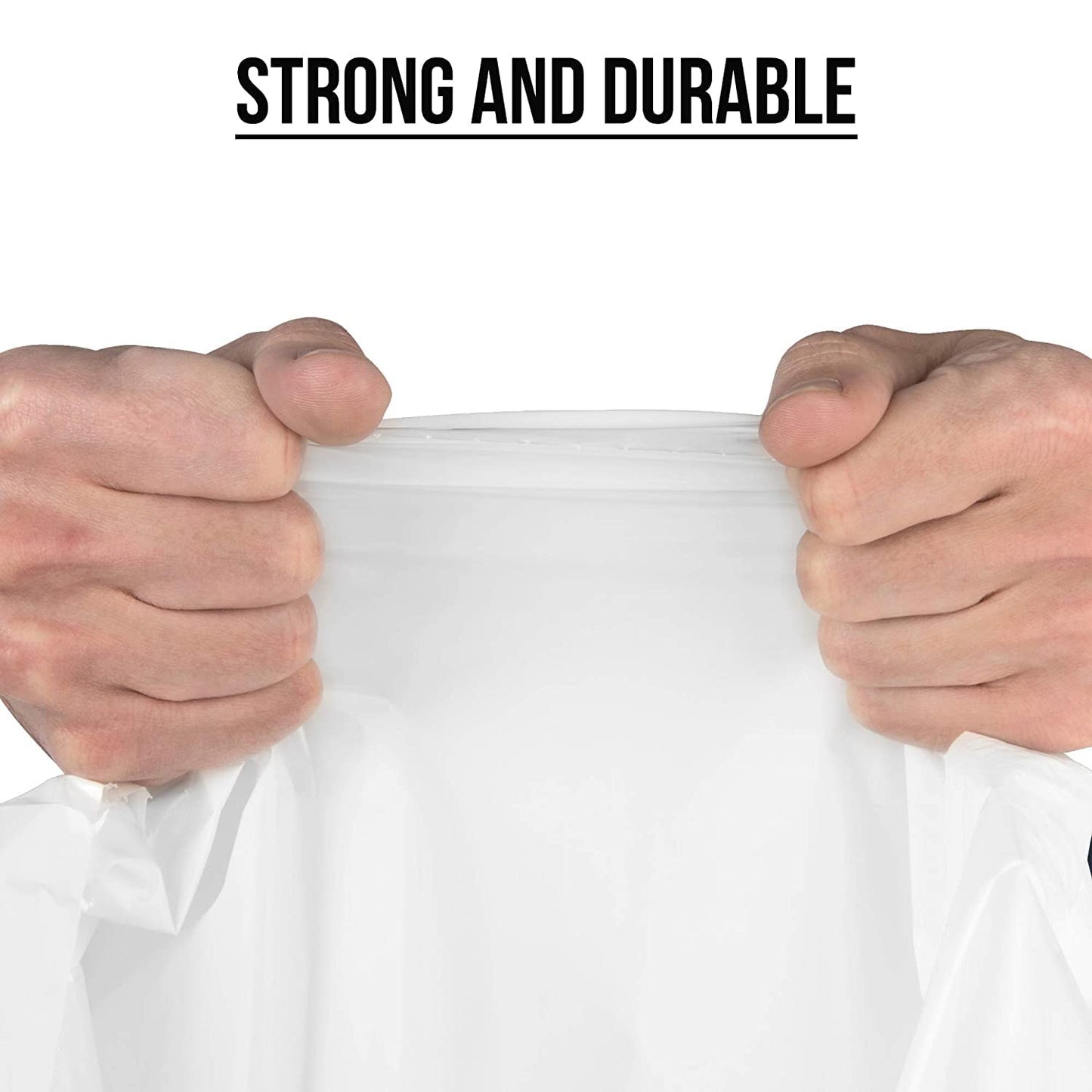 Ultrasac 13 Gallon 0.69 MIL Clear Drawstring Trash Bags - 24" x 27" - Pack of 60 - For Home, Kitchen, Bathroom, & Office