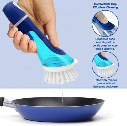 CELOX Dish Brush with Soap Dispenser, Dish Washing Wand for Kitchen