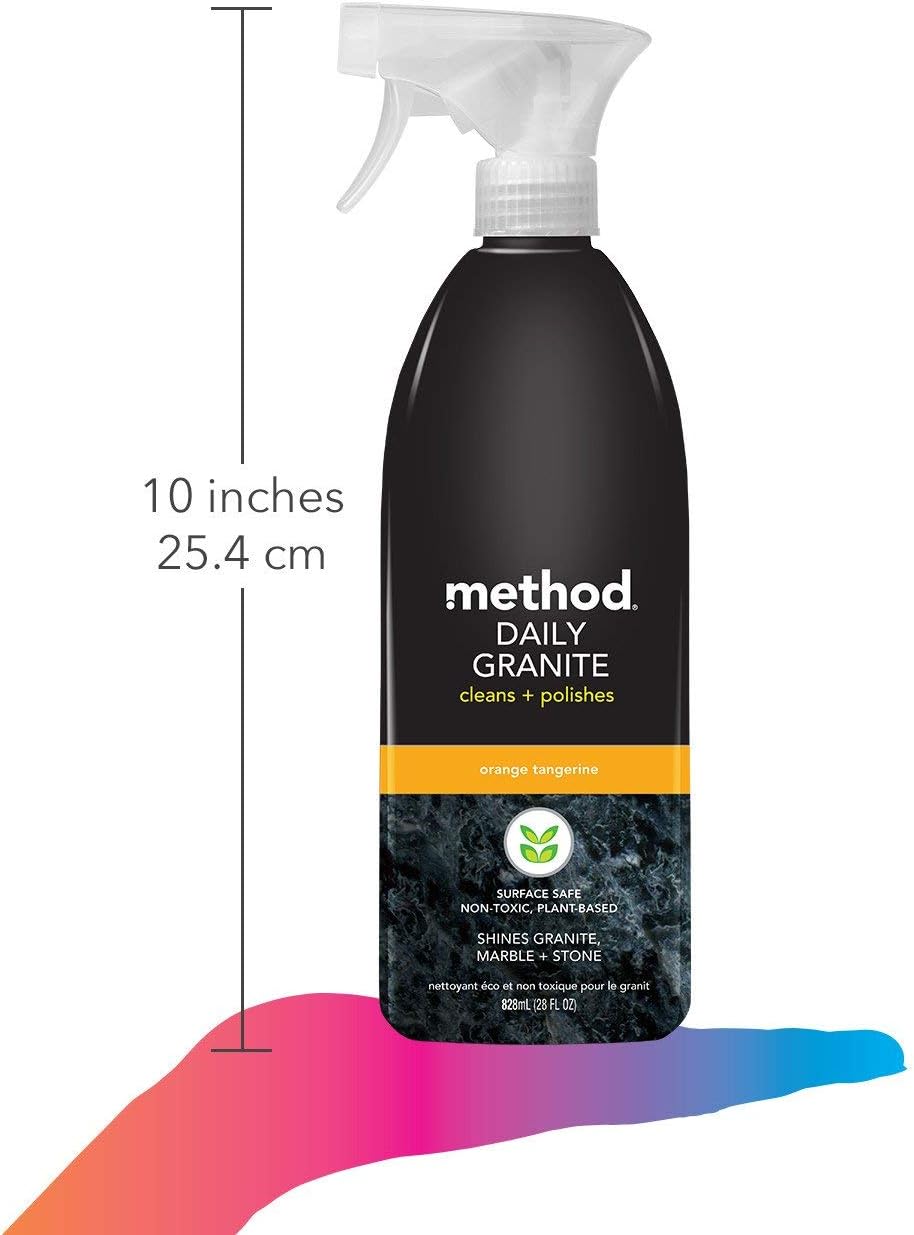 Method Daily Granite Cleaner Spray, Apple Orchard, Cleaning Agent for Granite, Marble, and Other Sealed Stone, 28 oz Spray Bottles (Pack of 4)