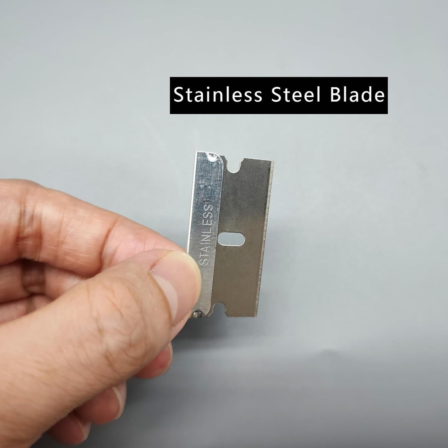 100Pcs Single Edge Razor Blades 1.5 inch for Standard Scraper Tool,Razor Blade Scraper Refill Stainless Steel Razor Blades for Removing Paint,Decal and Stickers