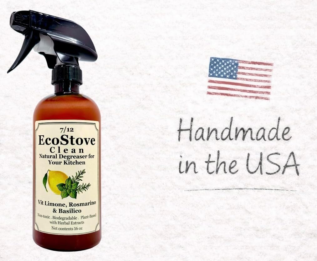 Herbal Scent Stove & Oven Cleaner – Spray, Wait & Wipe | Plant-Based Heavy-Duty Kitchen Degreaser Spray – Non-Toxic, Fume-Free Oven Cleaner | Safe for Glass Cooktops, Stainless Steel & Enamel (16 Oz)