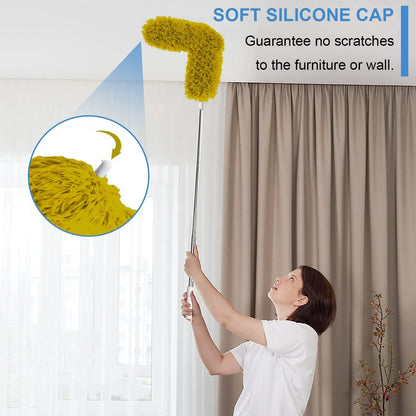 Microfiber Duster Kit for High Ceiling (6pcs), Extendable Dusters for Cleaning with 100" Extension Pole, Long Feather Duster for Fan/Car, House Cleaning Tool Kit by OOSOFITT
