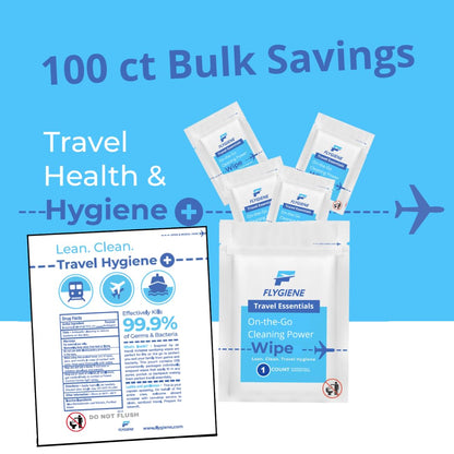 40 Count Sanitizing Wipes, 70% Alcohol, Individually Wrapped, Wet Wipes, Travel Size, Airplane Essentials