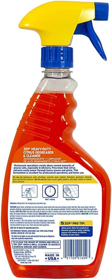 ZEP ZUCIT32CA 32 Oz Degreaser Citrus Scent